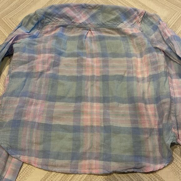 Rails Girls Blue & Pink Plaid Button Down Shirt - Picture 6 of 6